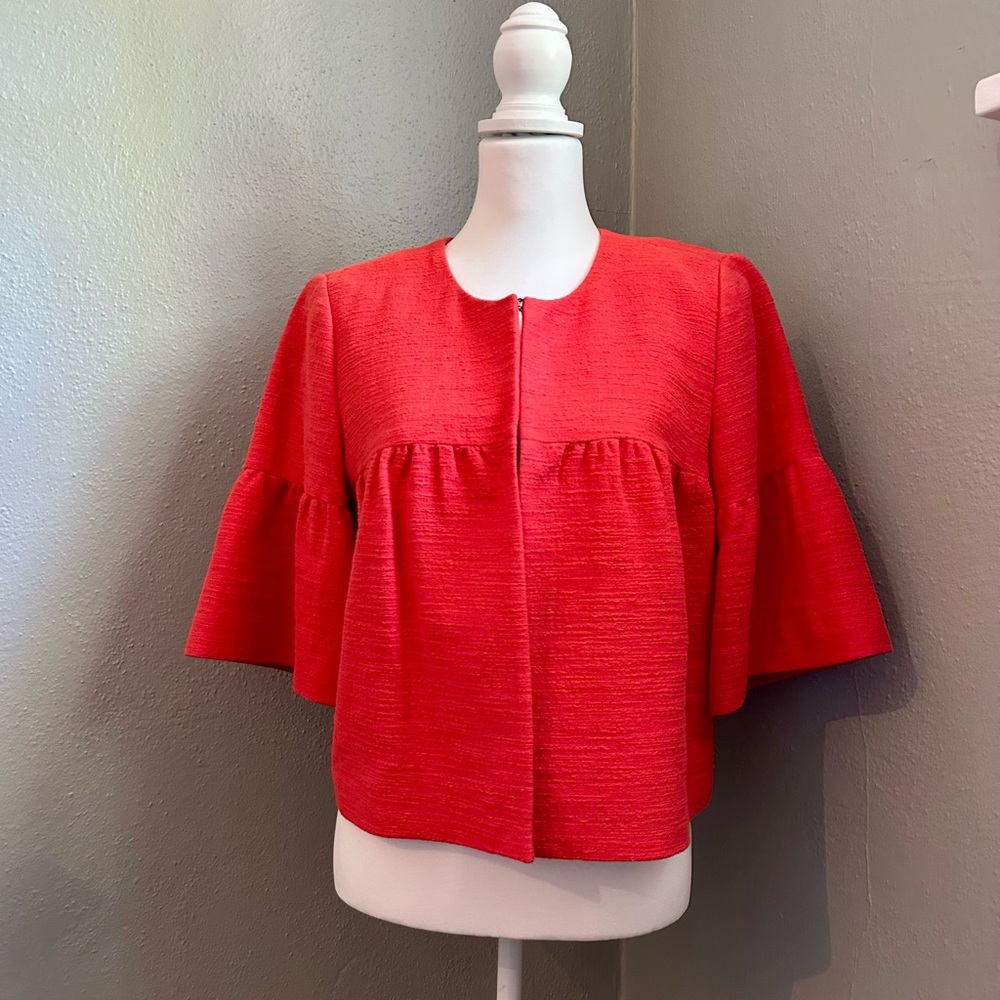 LOFT Rich Orange Textured Jacket